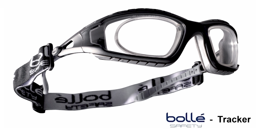 Bolle Tracker / 166B if worn with strap (Clear) prescription insert