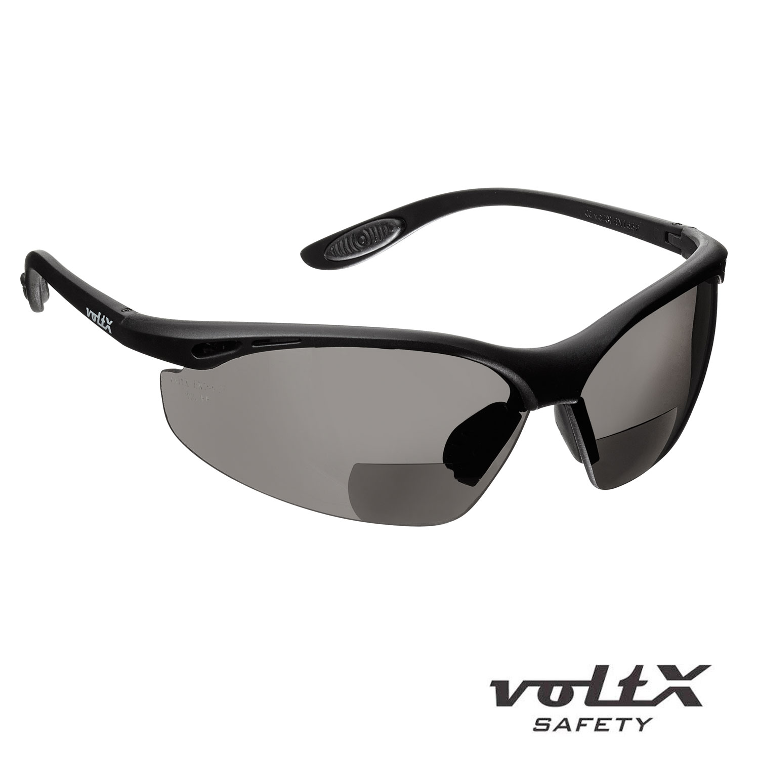 voltX Defender Safety Goggles Certificado CE EN166FT Ahumado +3.0 Gafas de Seguridad bifocales compactas y ventiladas con Revestimiento antiempañamiento 