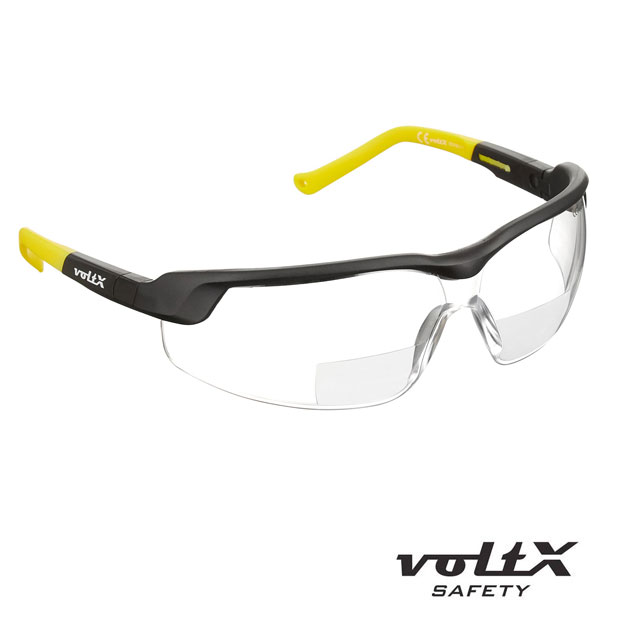 voltX GRAFTER Bifocal Lightweight Reading Safety Glasses CLEAR LENS 2.5 Dioptre 