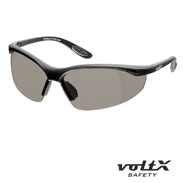 2.0 Dioptre CE voltX 'CONSTRUCTOR' BIFOCAL Reading Safety Glasses SMOKE/GRAY