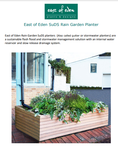 Rainwater SuDS planters