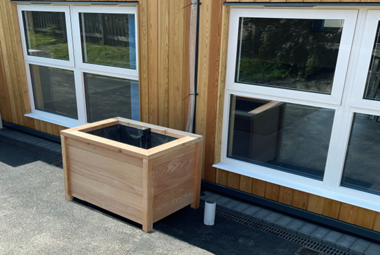 Rainwater SuDS planters