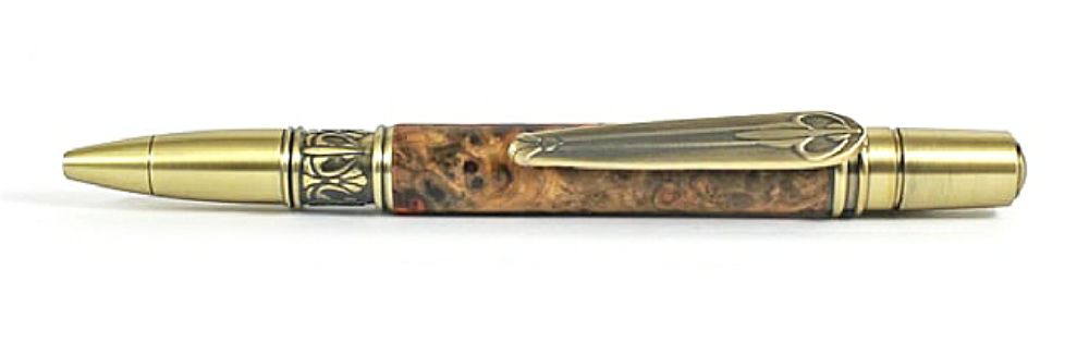 A Norwester pen kit in antique brass - click here to try our latest pen kit