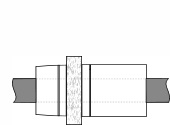 The assembled bushes and blank can be either mounted on a mandrel, or the 60 degree cone inserts in the bushes will allow you to turn between centres