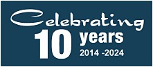 Celebrating 10 years in business -  2014 to 2024
